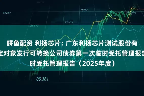 鳄鱼配资 利扬芯片: 广东利扬芯片测试股份有限公司向不特定对象发行可转换公司债券第一次临时受托管理报告(2025年度)